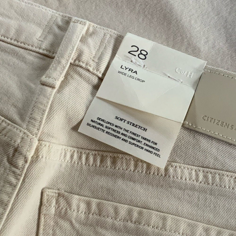 Citizens Of Humanity Cream Wide Leg Jeans NWT - Picture 5 of 5
